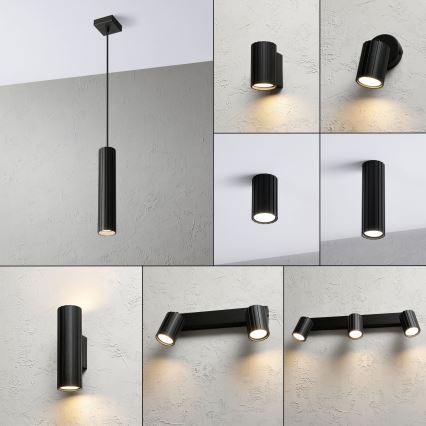 Brilagi - Luster na sajli CRISPINA 1xGU10/10W/230V crna