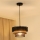 Brilagi - Luster na sajli DAKOTA LUNETA 1xE27/15W/230V pr. 25 cm crna/bež