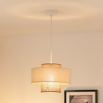 Brilagi - Luster na sajli DALLAS 1xE27/15W/230V pr. 30 cm smeđa/krem/bijela