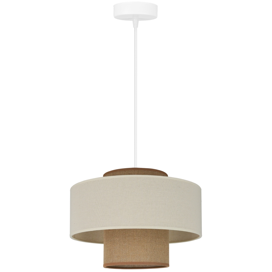 Brilagi - Luster na sajli DALLAS 1xE27/15W/230V pr. 30 cm smeđa/krem/bijela