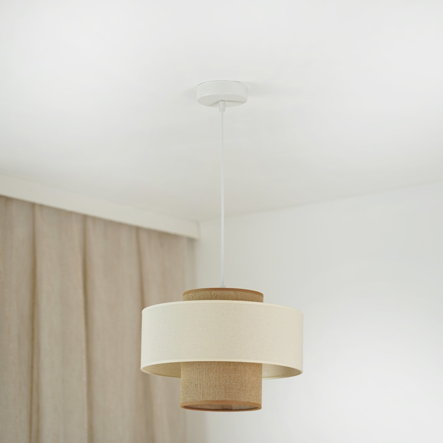 Brilagi - Luster na sajli DALLAS 1xE27/15W/230V pr. 30 cm smeđa/krem/bijela