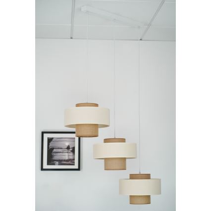 Brilagi - Luster na sajli DALLAS 3xE27/15W/230V smeđa/krem/bijela