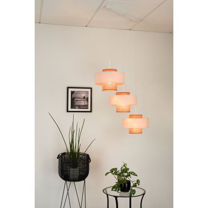 Brilagi - Luster na sajli DALLAS 3xE27/15W/230V smeđa/krem/bijela