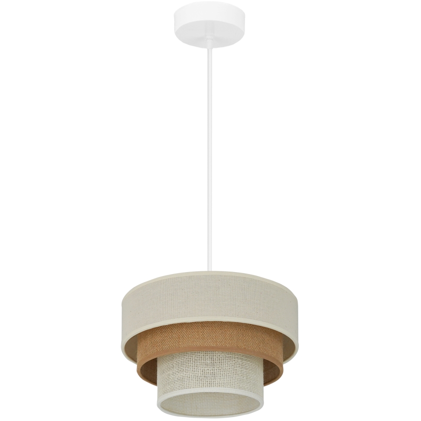 Brilagi - Luster na sajli DENVER LUNETA 1xE27/15W/230V pr. 25 cm bež/smeđa/krem