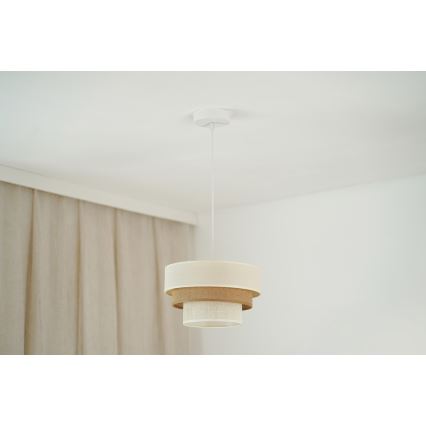Brilagi - Luster na sajli DENVER LUNETA 1xE27/15W/230V pr. 25 cm bež/smeđa/krem