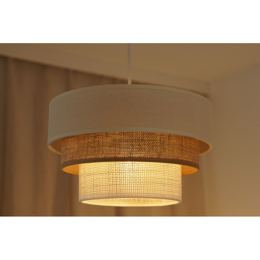 Brilagi - Luster na sajli DENVER LUNETA 1xE27/15W/230V pr. 25 cm bež/smeđa/krem