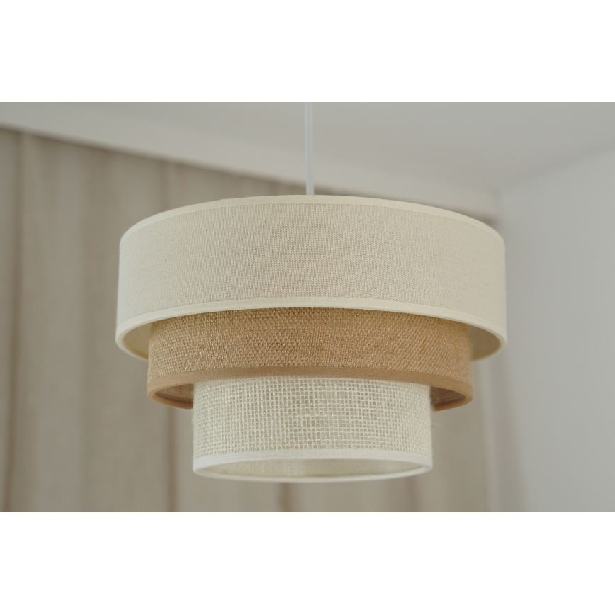 Brilagi - Luster na sajli DENVER LUNETA 1xE27/15W/230V pr. 25 cm bež/smeđa/krem