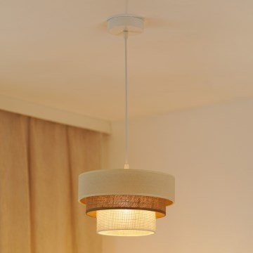 Brilagi - Luster na sajli DENVER LUNETA 1xE27/15W/230V pr. 25 cm bež/smeđa/krem