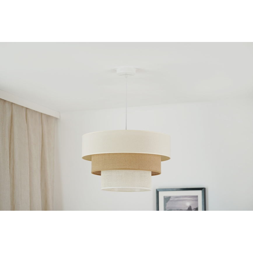 Brilagi - Luster na sajli DENVER LUNETA 1xE27/15W/230V pr. 45 cm bež/smeđa/krem