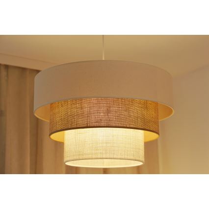 Brilagi - Luster na sajli DENVER LUNETA 1xE27/15W/230V pr. 45 cm bež/smeđa/krem