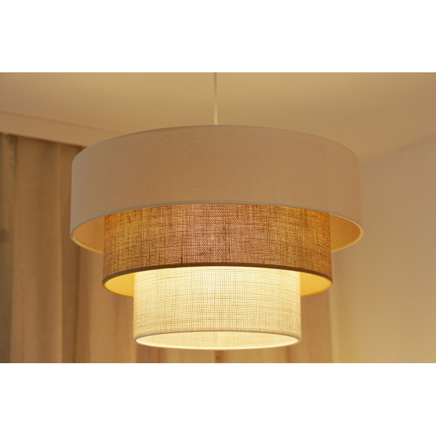 Brilagi - Luster na sajli DENVER LUNETA 1xE27/15W/230V pr. 45 cm bež/smeđa/krem