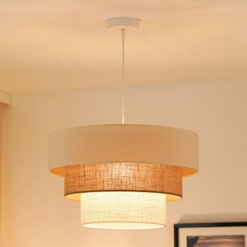 Brilagi - Luster na sajli DENVER LUNETA 1xE27/15W/230V pr. 45 cm bež/smeđa/krem
