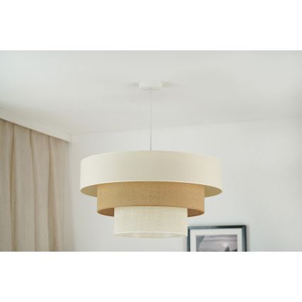 Brilagi - Luster na sajli DENVER LUNETA 1xE27/15W/230V pr. 60 cm bež/smeđa/krem