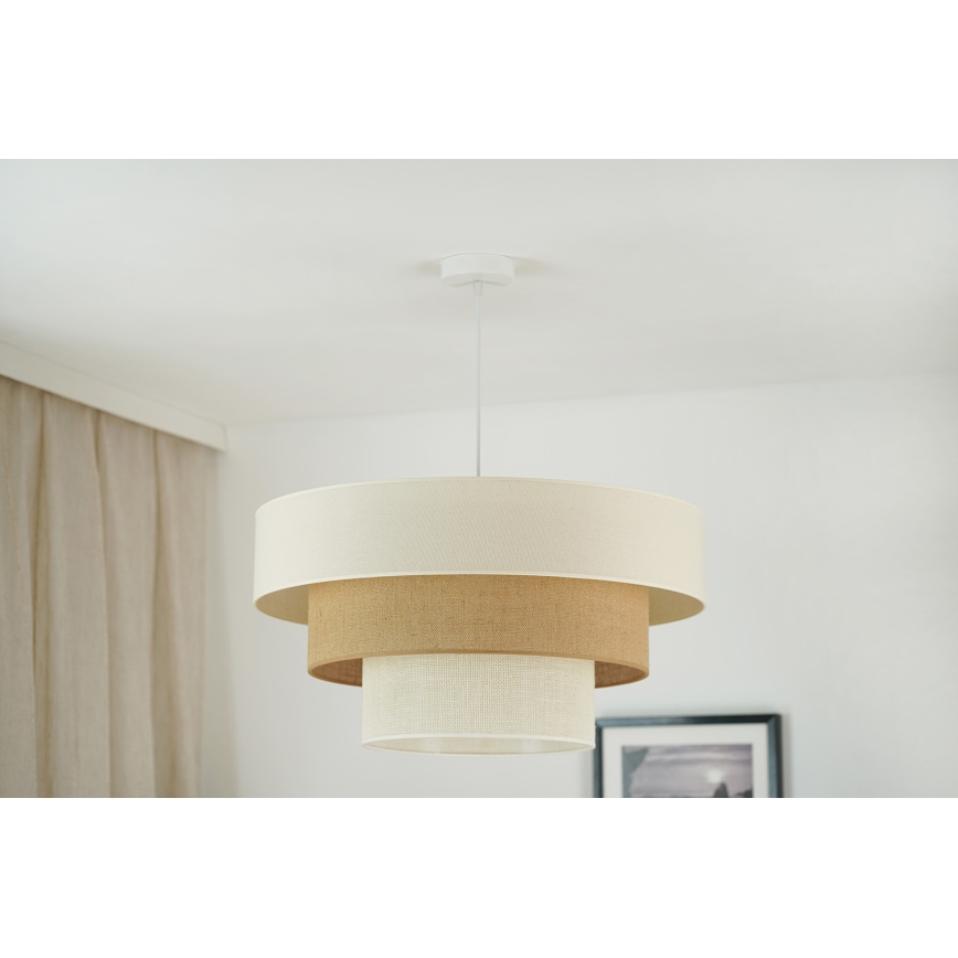 Brilagi - Luster na sajli DENVER LUNETA 1xE27/15W/230V pr. 60 cm bež/smeđa/krem