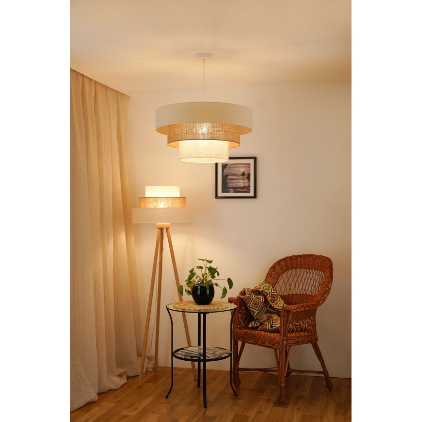 Brilagi - Luster na sajli DENVER LUNETA 1xE27/15W/230V pr. 60 cm bež/smeđa/krem