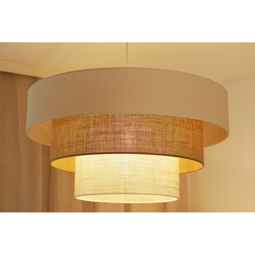 Brilagi - Luster na sajli DENVER LUNETA 1xE27/15W/230V pr. 60 cm bež/smeđa/krem