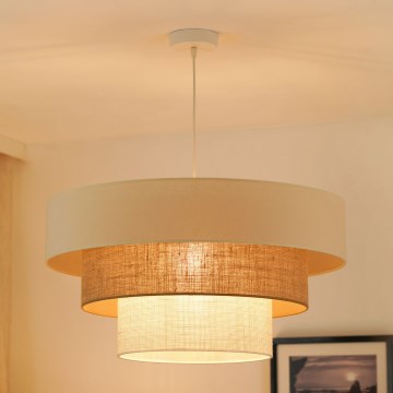 Brilagi - Luster na sajli DENVER LUNETA 1xE27/15W/230V pr. 60 cm bež/smeđa/krem