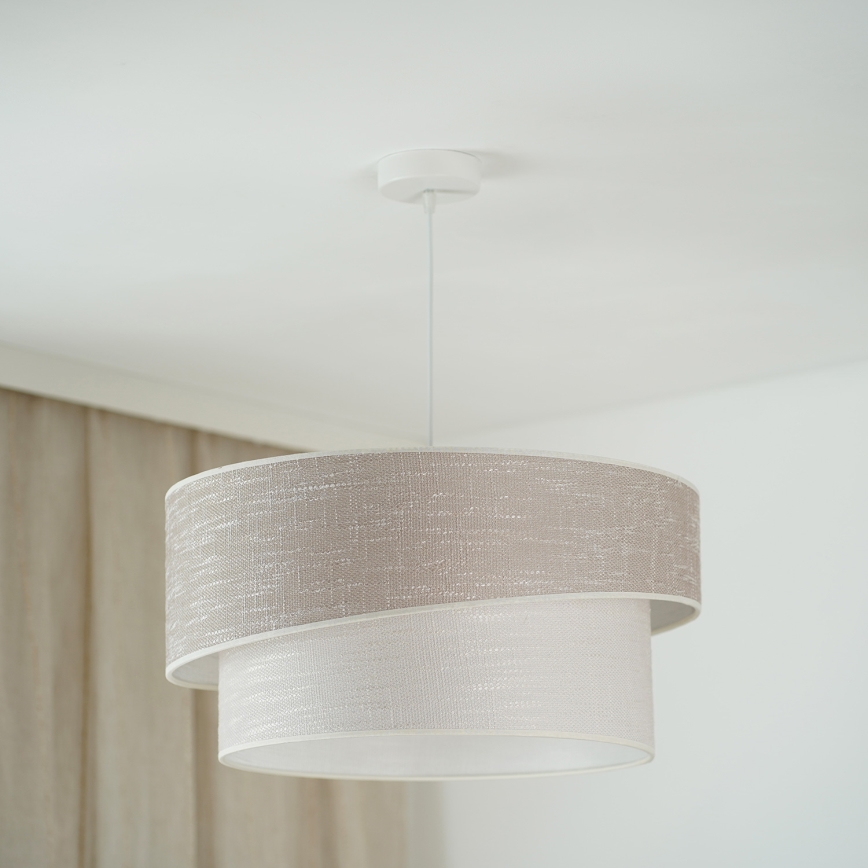 Brilagi - Luster na sajli DOVER SHINE 1xE27/15W/230V pr. 50 cm siva/krem