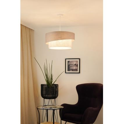 Brilagi - Luster na sajli DOVER SHINE 1xE27/15W/230V pr. 50 cm siva/krem