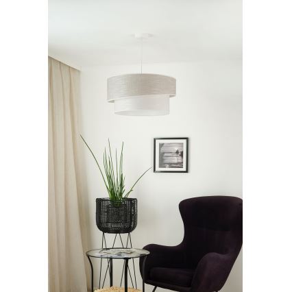 Brilagi - Luster na sajli DOVER SHINE 1xE27/15W/230V pr. 50 cm siva/krem