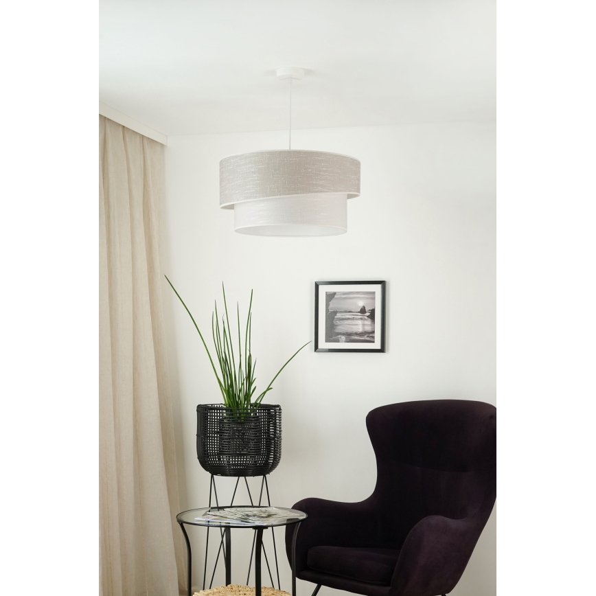 Brilagi - Luster na sajli DOVER SHINE 1xE27/15W/230V pr. 50 cm siva/krem