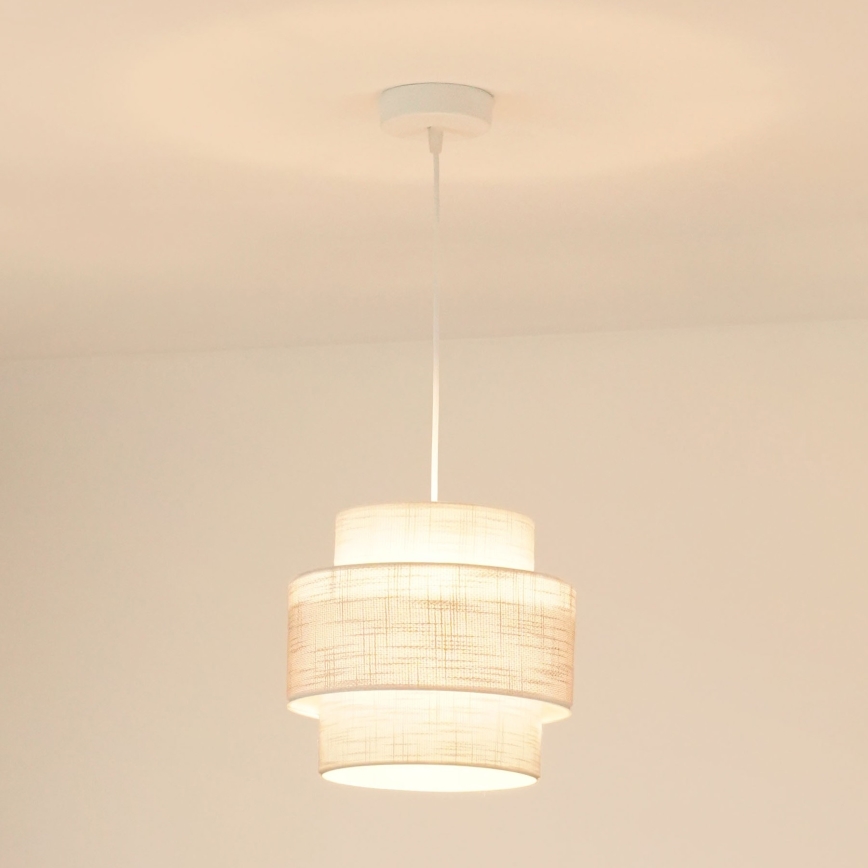 Brilagi - Luster na sajli DOVER SPACE 1xE27/15W/230V pr. 25 cm siva/krem