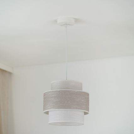 Brilagi - Luster na sajli DOVER SPACE 1xE27/15W/230V pr. 25 cm siva/krem