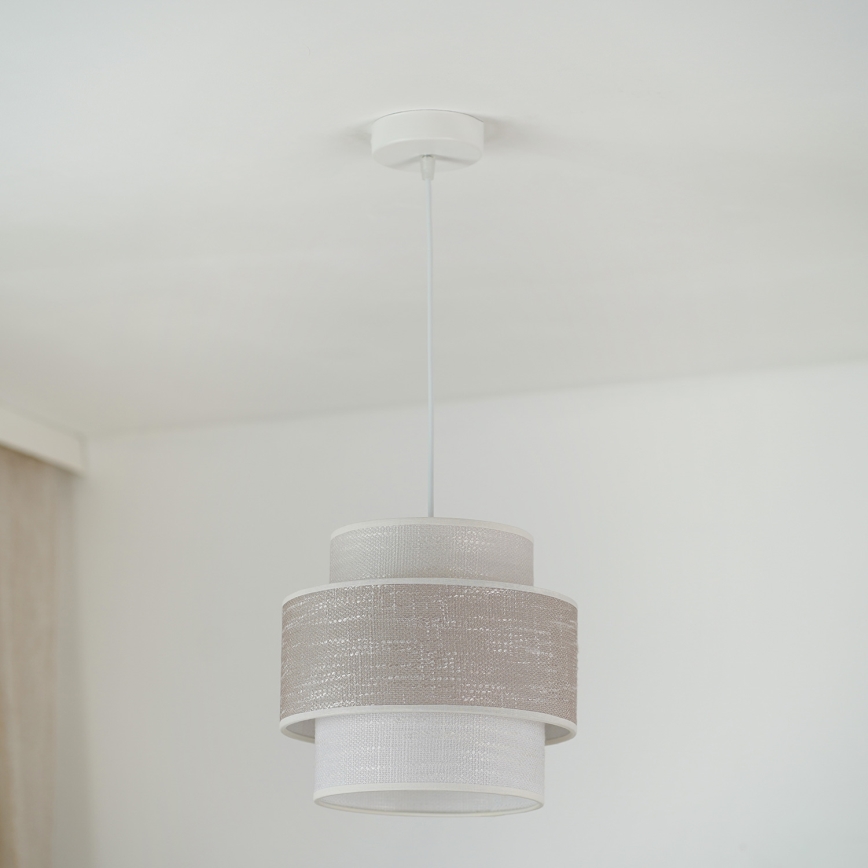 Brilagi - Luster na sajli DOVER SPACE 1xE27/15W/230V pr. 25 cm siva/krem