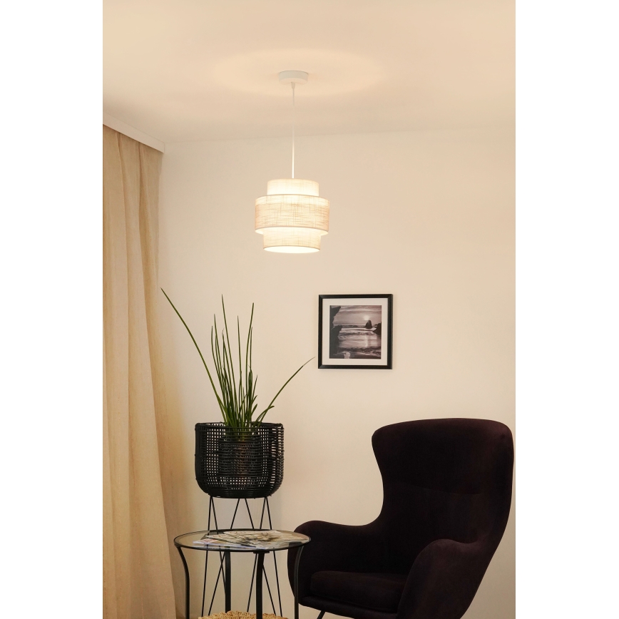 Brilagi - Luster na sajli DOVER SPACE 1xE27/15W/230V pr. 25 cm siva/krem