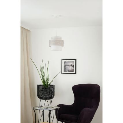 Brilagi - Luster na sajli DOVER SPACE 1xE27/15W/230V pr. 25 cm siva/krem