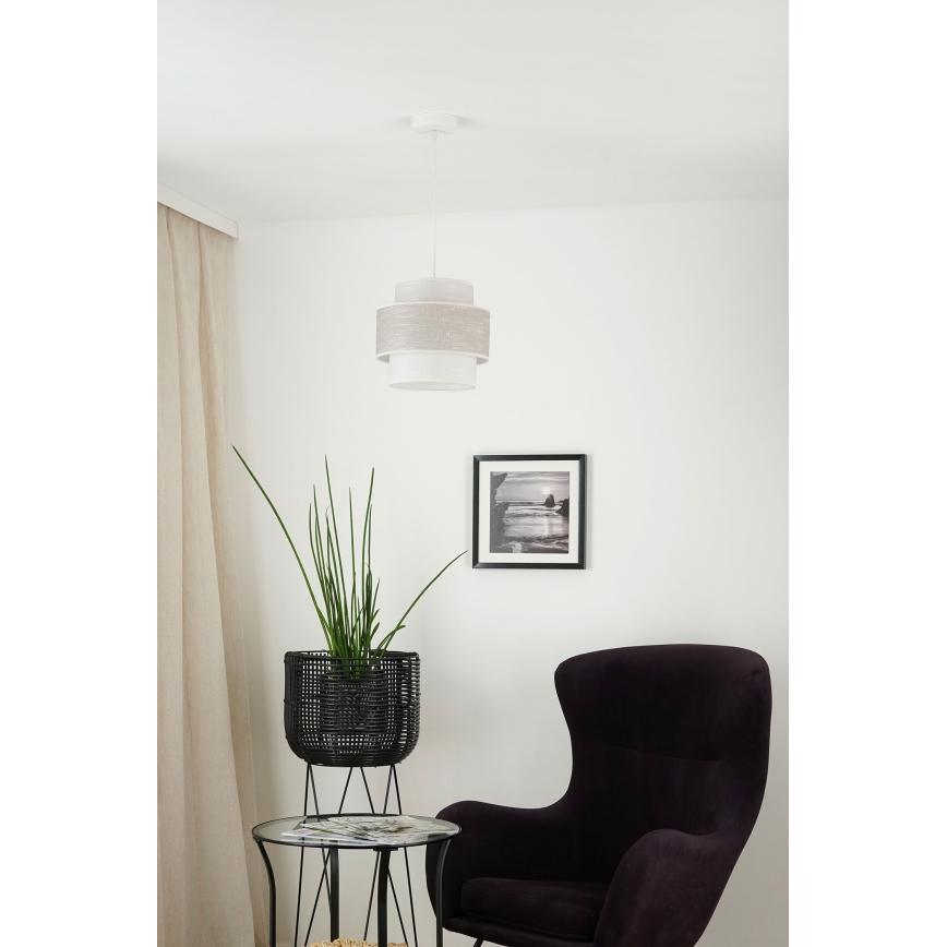 Brilagi - Luster na sajli DOVER SPACE 1xE27/15W/230V pr. 25 cm siva/krem