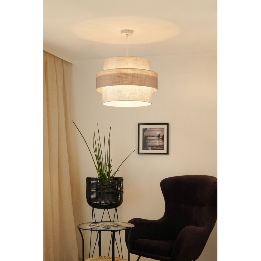 Brilagi - Luster na sajli DOVER SPACE 1xE27/15W/230V pr. 50 cm siva/krem
