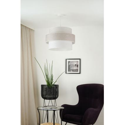 Brilagi - Luster na sajli DOVER SPACE 1xE27/15W/230V pr. 50 cm siva/krem