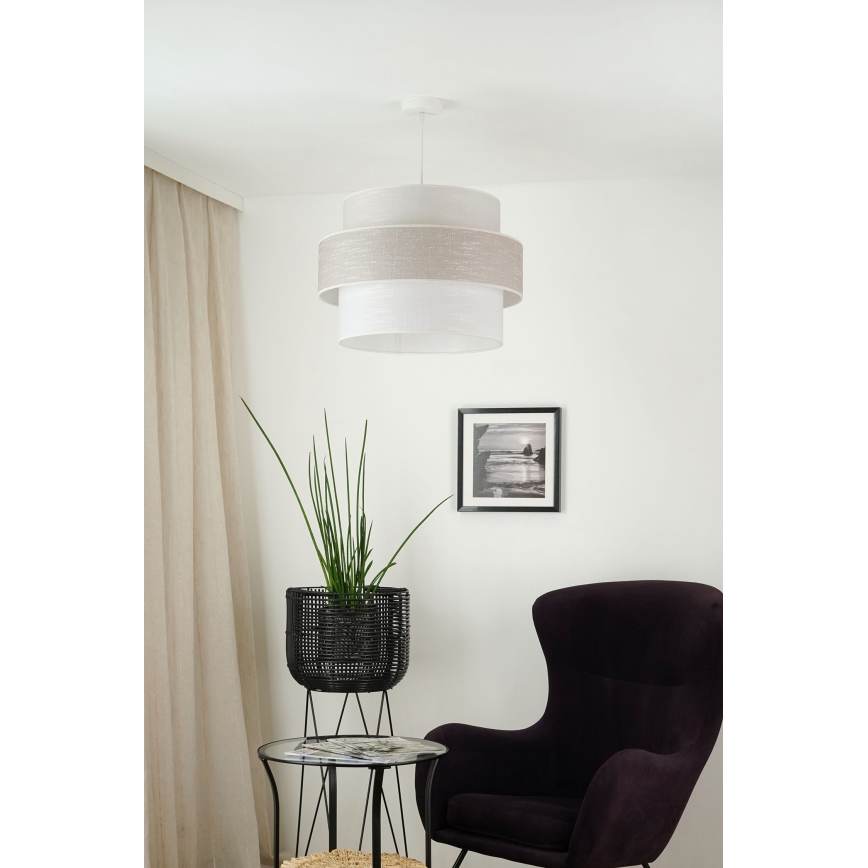 Brilagi - Luster na sajli DOVER SPACE 1xE27/15W/230V pr. 50 cm siva/krem