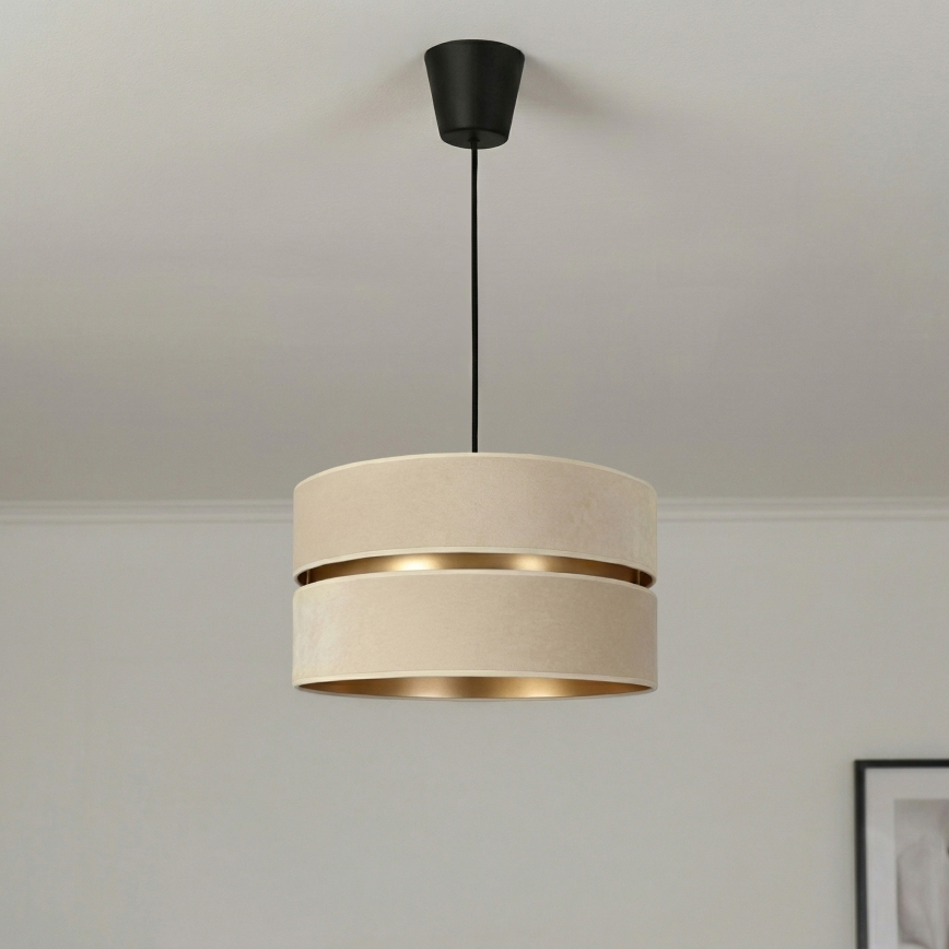 Brilagi - Luster na sajli DUO-DUO 1xE27/60W/230V Ø 40 cm krem/zlatna