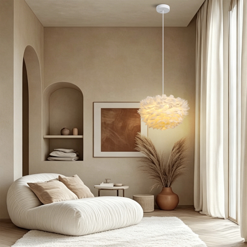 BRILAGI - Luster na sajli FEATHER 3xE27/40W/230V Ø 40 cm bijela