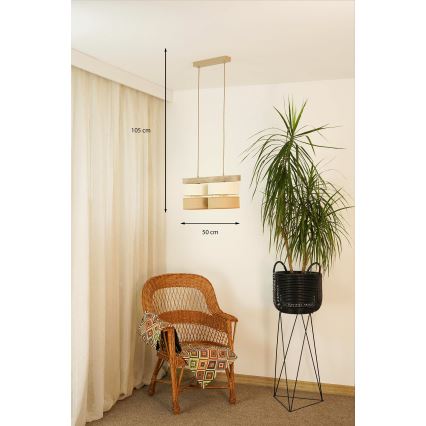 Brilagi - Luster na sajli FOREST 2xE27/15W/230V bor/bež/krem