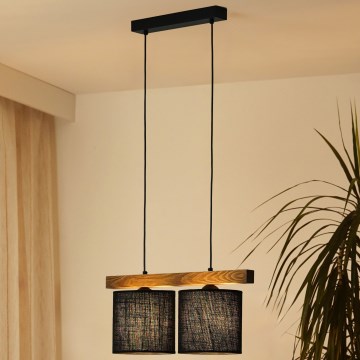 Brilagi - Luster na sajli FOREST 2xE27/15W/230V bor/crna