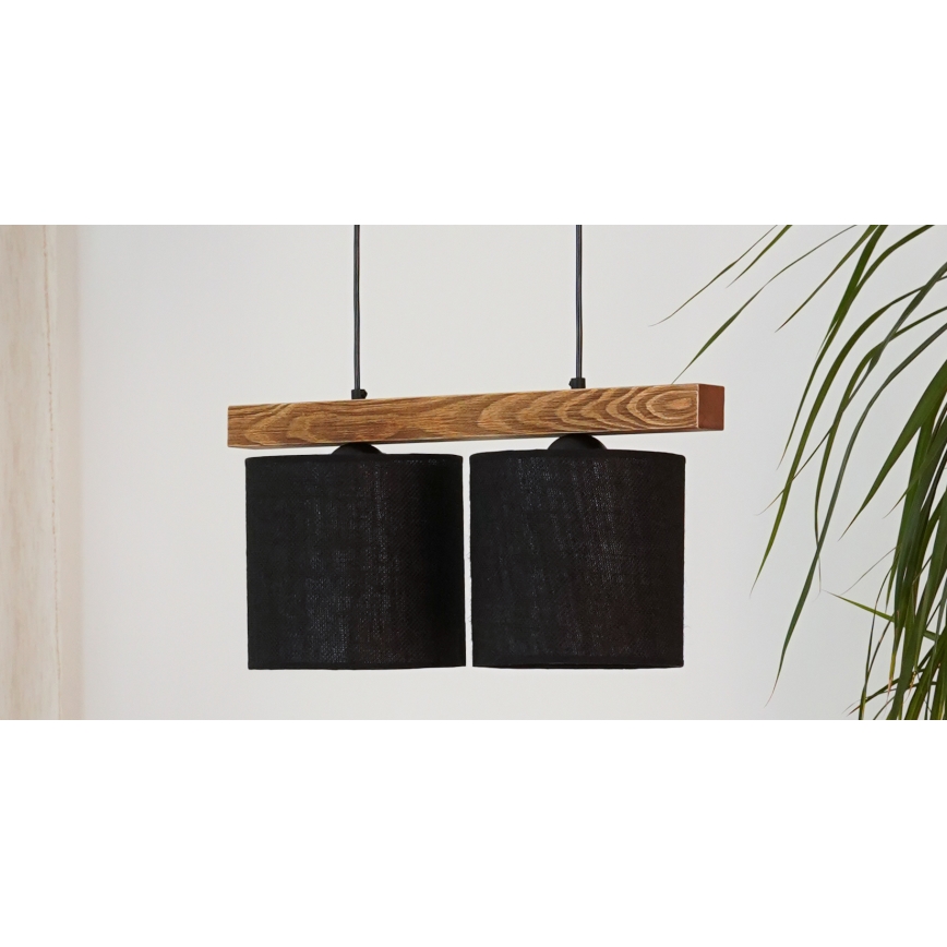 Brilagi - Luster na sajli FOREST 2xE27/15W/230V bor/crna