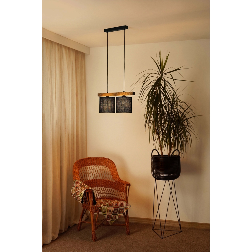 Brilagi - Luster na sajli FOREST 2xE27/15W/230V bor/crna