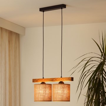 Brilagi - Luster na sajli FOREST 2xE27/15W/230V bor/smeđa/crna