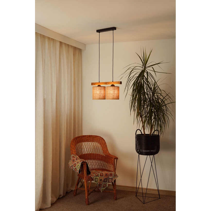 Brilagi - Luster na sajli FOREST 2xE27/15W/230V bor/smeđa/crna