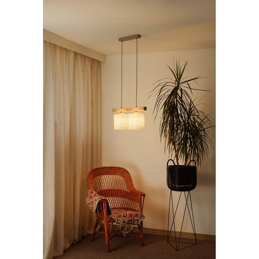 Brilagi - Luster na sajli FOREST 2xE27/15W/230V bor/smeđa/krem