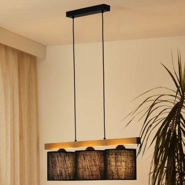 Brilagi - Luster na sajli FOREST 3xE27/15W/230V bor/crna