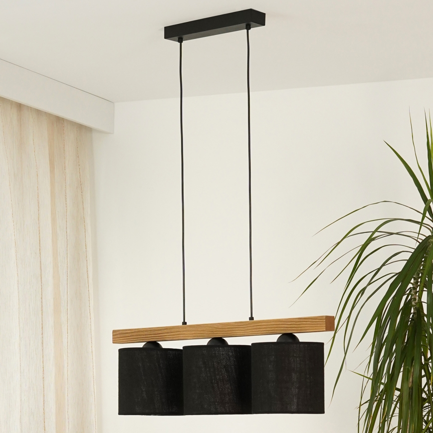 Brilagi - Luster na sajli FOREST 3xE27/15W/230V bor/crna