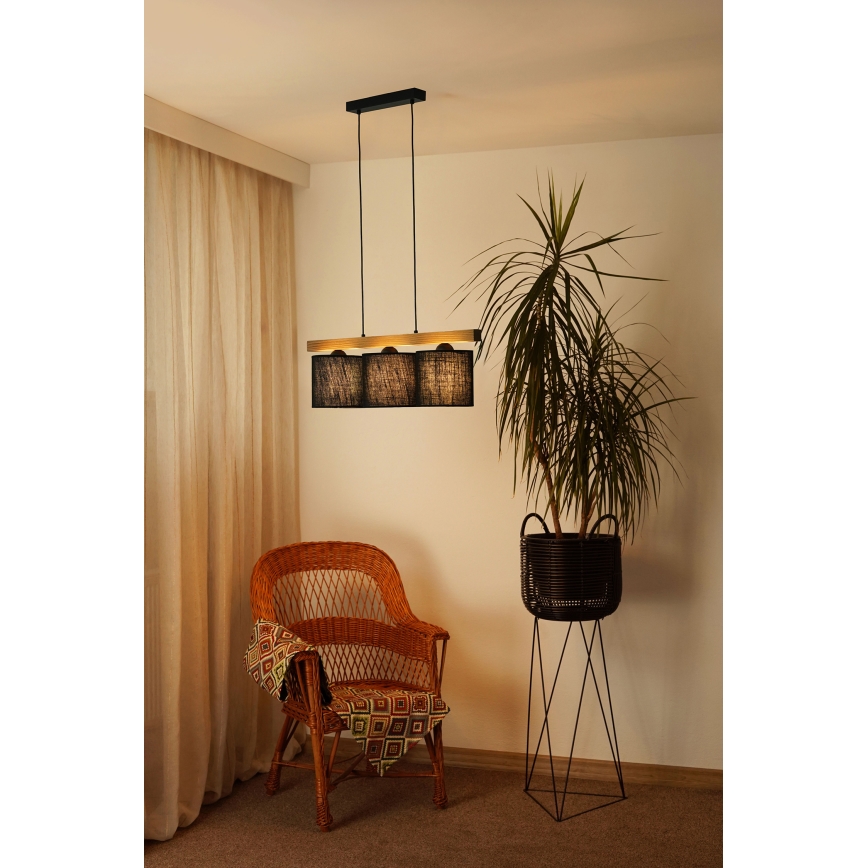Brilagi - Luster na sajli FOREST 3xE27/15W/230V bor/crna