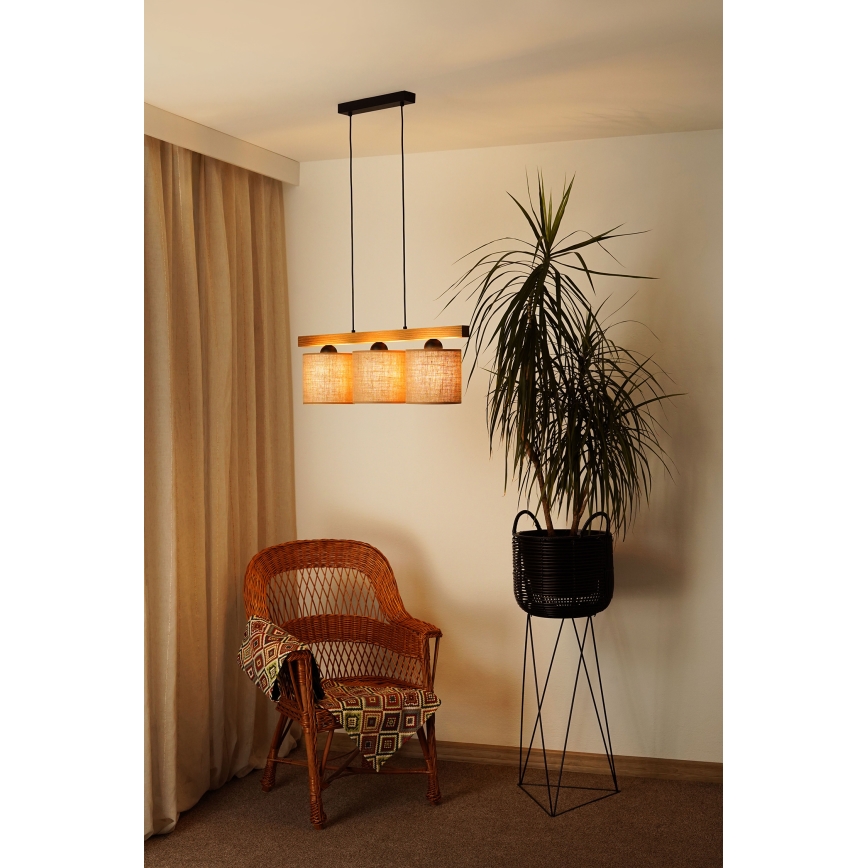 Brilagi - Luster na sajli FOREST 3xE27/15W/230V bor/smeđa/crna