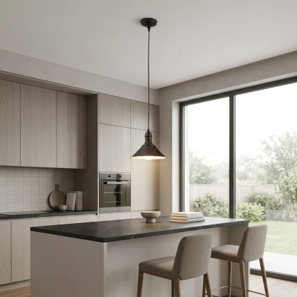 BRILAGI - Luster na sajli FORGE 1xE27/60W/230V Ø 22 cm smeđa