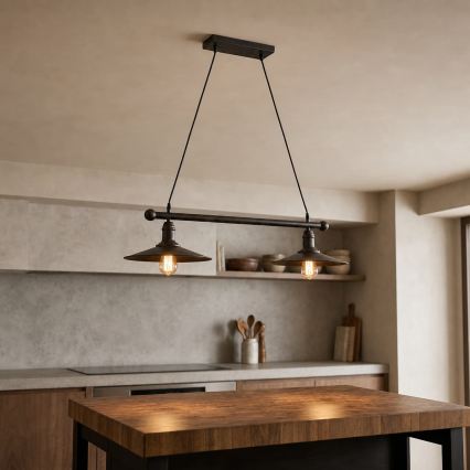 BRILAGI - Luster na sajli FORGE 2xE27/60W/230V smeđa
