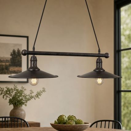 BRILAGI - Luster na sajli FORGE 2xE27/60W/230V smeđa